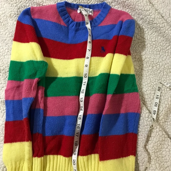 Le Soleil bright striped sweater vintage - Picture 4 of 4